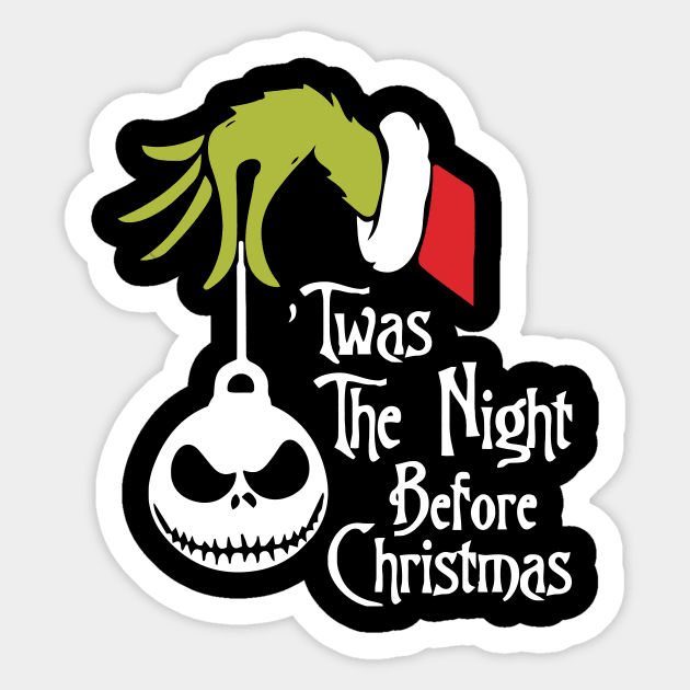 Twas The Night Before Christmas Grinch Sticker by aandikdony